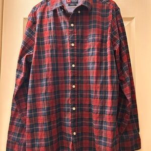 Chaps Red and Blue Checkered Button Down Shirt